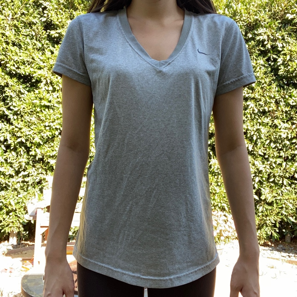 Nike Grey V-Neck Tee